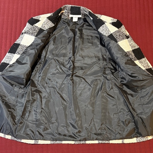 Vintage The Limited Black/White Checked Mini Skirt (sz 10) & Blazer (Medium) - Picture 11 of 16
